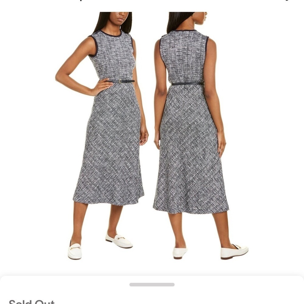 MaxMara navy and White spadino Dress